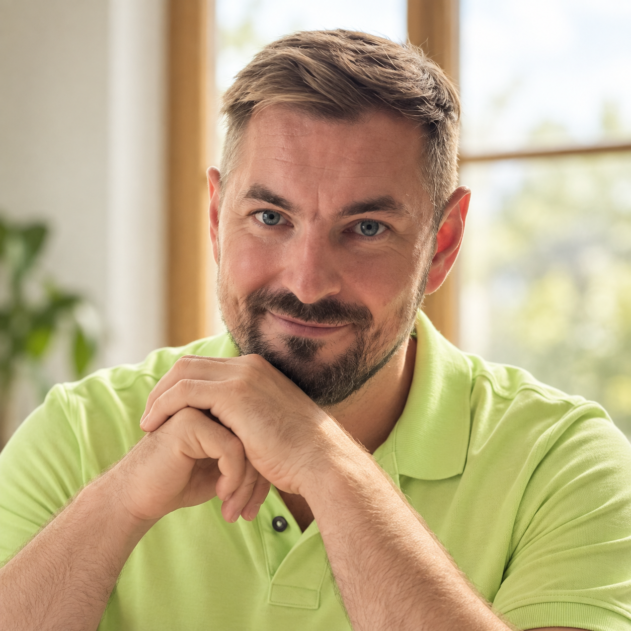 Christoph Weidenthaler im grünen Poloshirt